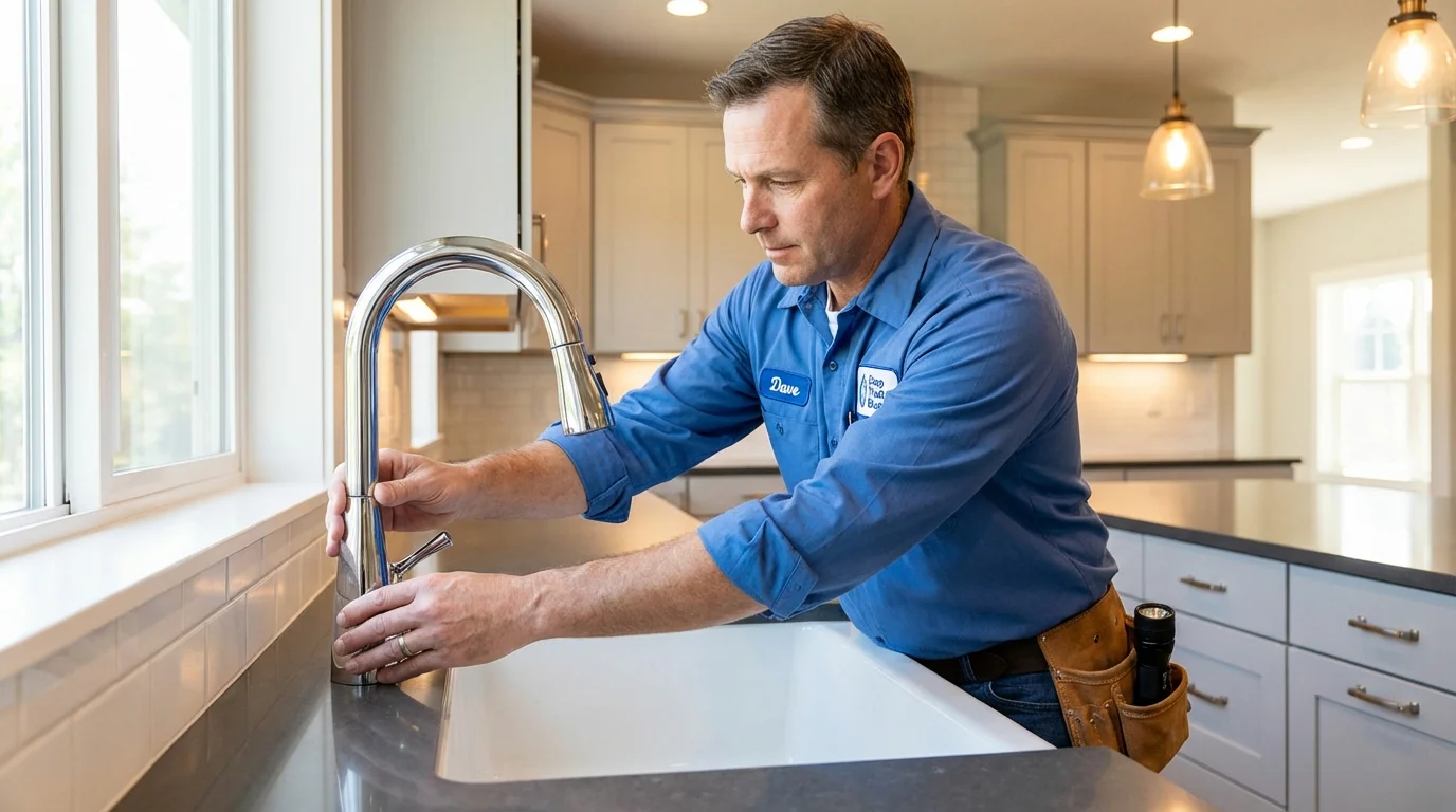 Kitchen faucet installation by Johns Plumbing LLC in Duvall
